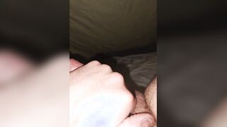 Uncircumcised trouser snake swinging under the coats