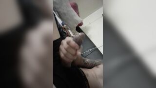 Solo caressing my meatpipe coz she wished to observe it