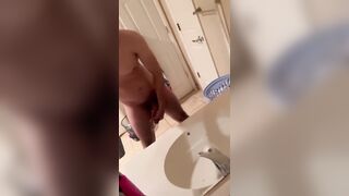 Masturbating my big lengthy appetizing fuck-stick