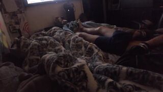 Point of view: Your Heterosexual Buddy Jacks Next to You in Sofa. Preview