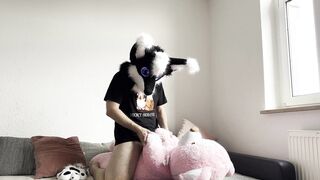 Fur covered Fursuit Coudle and Drill Large Plush Hairy man  Plushophilia Plushie  Therian