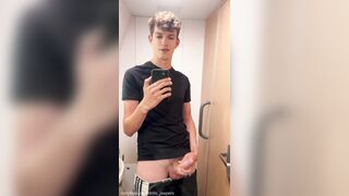 Strung up lad Milo gets supah ultra-kinky on the teach and shoots a massive geyser