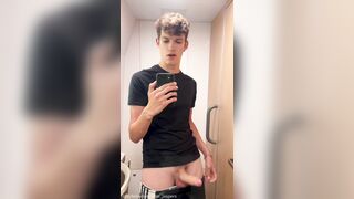 Strung up lad Milo gets supah ultra-kinky on the teach and shoots a massive geyser