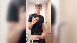 Strung up lad Milo gets supah ultra-kinky on the teach and shoots a massive geyser