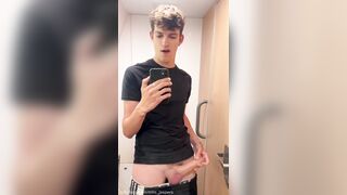 Strung up lad Milo gets supah ultra-kinky on the teach and shoots a massive geyser