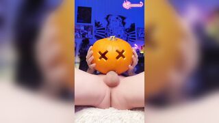 Giant Prick Femboy Plumbs Pumpkin For Halloween