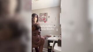 fat wood bottom KJ gets pounded