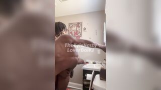 fat wood bottom KJ gets pounded
