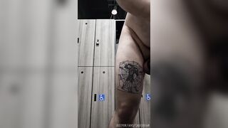 Encaged otter getting wearing the locker bedroom