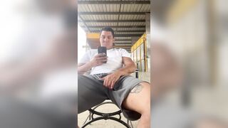 I wank outdoors while Im on duty