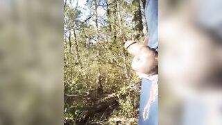 SQUASHING the JIZZ out of my ENORMOUS TOTAL NUT while on a hike!