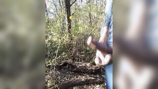 SQUASHING the JIZZ out of my ENORMOUS TOTAL NUT while on a hike!