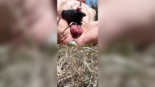 Bare in Nature ass-fuck tucked deep sounding enjoyments