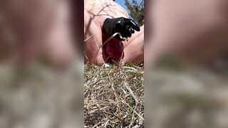 Bare in Nature ass-fuck tucked deep sounding enjoyments