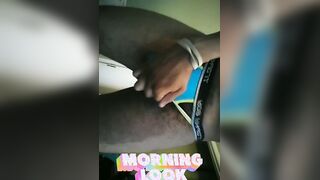 stocky ebony man in jockstrap