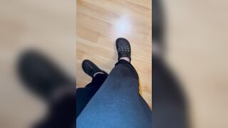 Stroking Off in a Dark Guest room: Flashlight on My Man rod