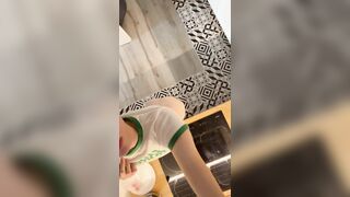 teenager femboy sissy in the kitchen