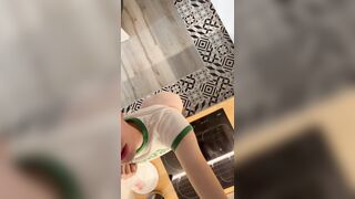 teenager femboy sissy in the kitchen
