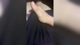 Lad masturbates off in pjs