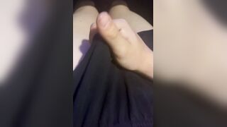 Lad masturbates off in pjs