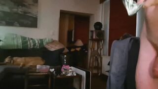 Close-Up Queer Cum shot with Fuck stick for a Admirer