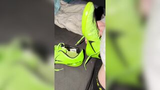 Jizz shot into football boots
