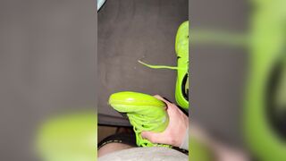 Jizz shot into football boots