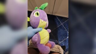 Frolicking wirh my spike the dragon plush