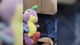 Frolicking wirh my spike the dragon plush