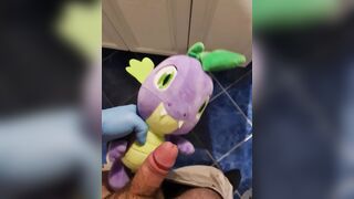 Frolicking wirh my spike the dragon plush
