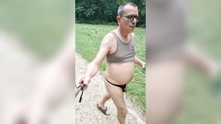 Ambling nude in the woods