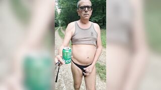 Ambling nude in the woods