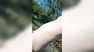 Liking the nicee weather solo outdoor onanism