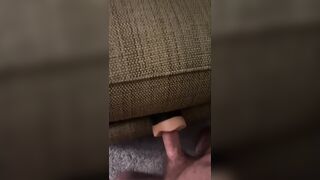 Ravaging the Fucktoy in Inbetween the Sofa Sensed Like the Real Thing with Vibing Butt-plug Making Me Tighter