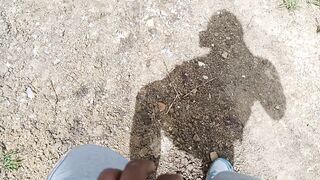 Bigdick first-timer se masturba al aire libre BIG BLACK COCK