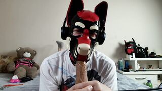 Spandex puppy inhales his condom trouser snake. See the utter on my Fancentro