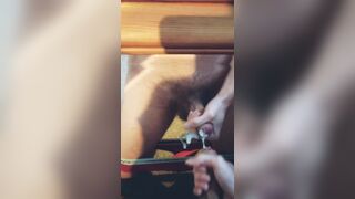 Bankrupt Stud Masturbates It All Out - Mighty Solo Pop-shot