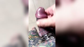 Jacques Kiross fetish desires: leather, fishnets, dual edging and jizz shots.