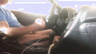 Milking off in my van