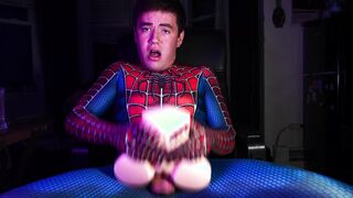 SCHOOL MAN CREAMS INTO PLASTIC CUNT B4 HALLOWEEN SOIREE