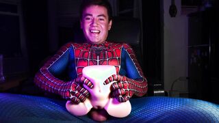 SCHOOL MAN CREAMS INTO PLASTIC CUNT B4 HALLOWEEN SOIREE