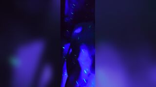 English fellow solo jerk in blue light