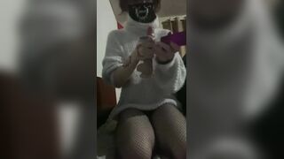 Femboy Railing Enormous Faux-cock