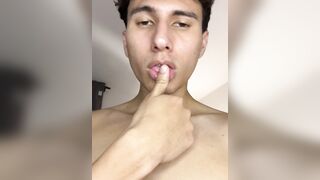 A uber-sexy Stud in a bathroom