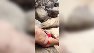 madhia95 thrusts thresholds where public passion runs super-naughty