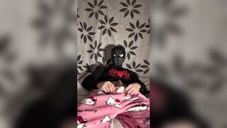 Spidey flashes off his humungous Chinese rod in his Sunday PJs