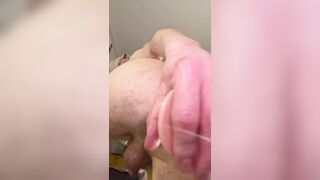 Faux-cock bum penetrate buttfuck