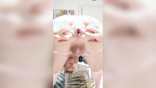 Vivian Tootinyforher big black cock group sex fellate instructing at home