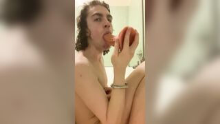 Get yourself a plaything that does both - fuckin and deep-throating under the showrr