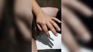 Trucker end after soiree edging for hours